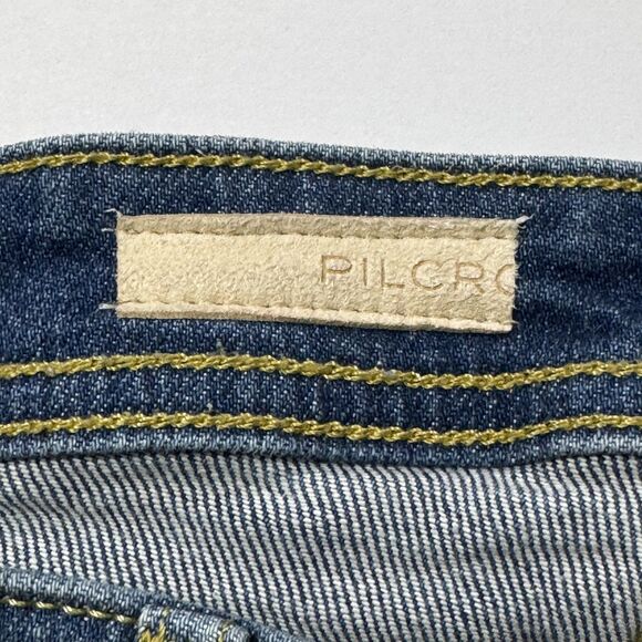 Pilcro Anthropologie Jeans Size 27 Byram Wash Straight Leg Distressed Stretch - Picture 5 of 16